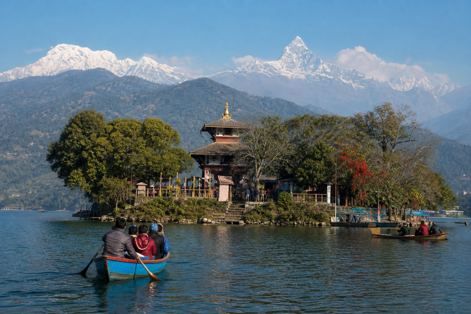 Tal Barahi Temple on Phewa Lake